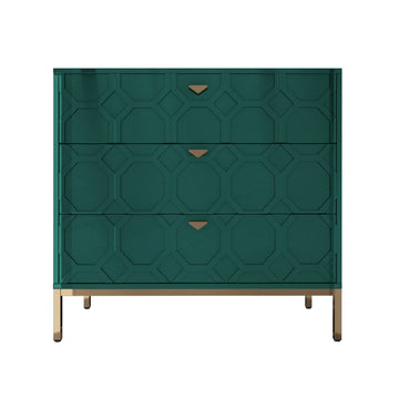 Wooden 3-Drawer Storage Cabinet Table
