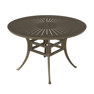 48" Patio Dining Table Bistro Table with 2" Umbrella Hole