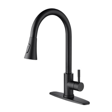 Kitchen Faucet with Pull Out Sprayer in Matte Black