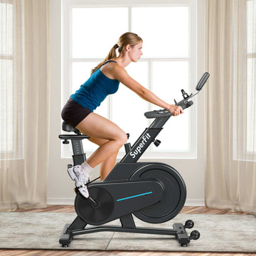 Magnetic Exercise Gym Bike Indoor Cycling Bike with Adjustable Seat Handle