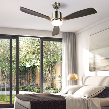 52 in. Indoor Solid Wood Chandelier Ceiling Fan with Light and Remote Control,Bulb not included