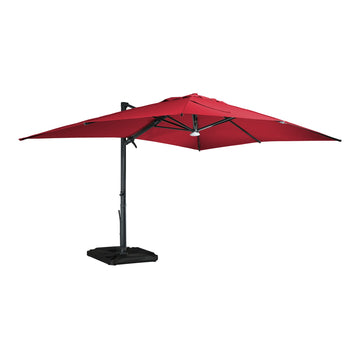 Boyel Living 10x13 ft. 360¡ã Rotation Cantilever Patio Umbrella with BaseandBT