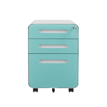 3 Drawer Mobile File Cabinet Under Desk Office Versatile Storage Cabinet for Legal/Letter/A4 Files, 5 Wheel Design Anti-Tilting