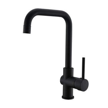 Black Single Handle Sprayer Kitchen Faucet Stainless Steel