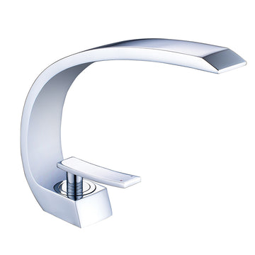 Silver Bathroom Faucet Single Handle Sprayer Lead Free Rust Resistant