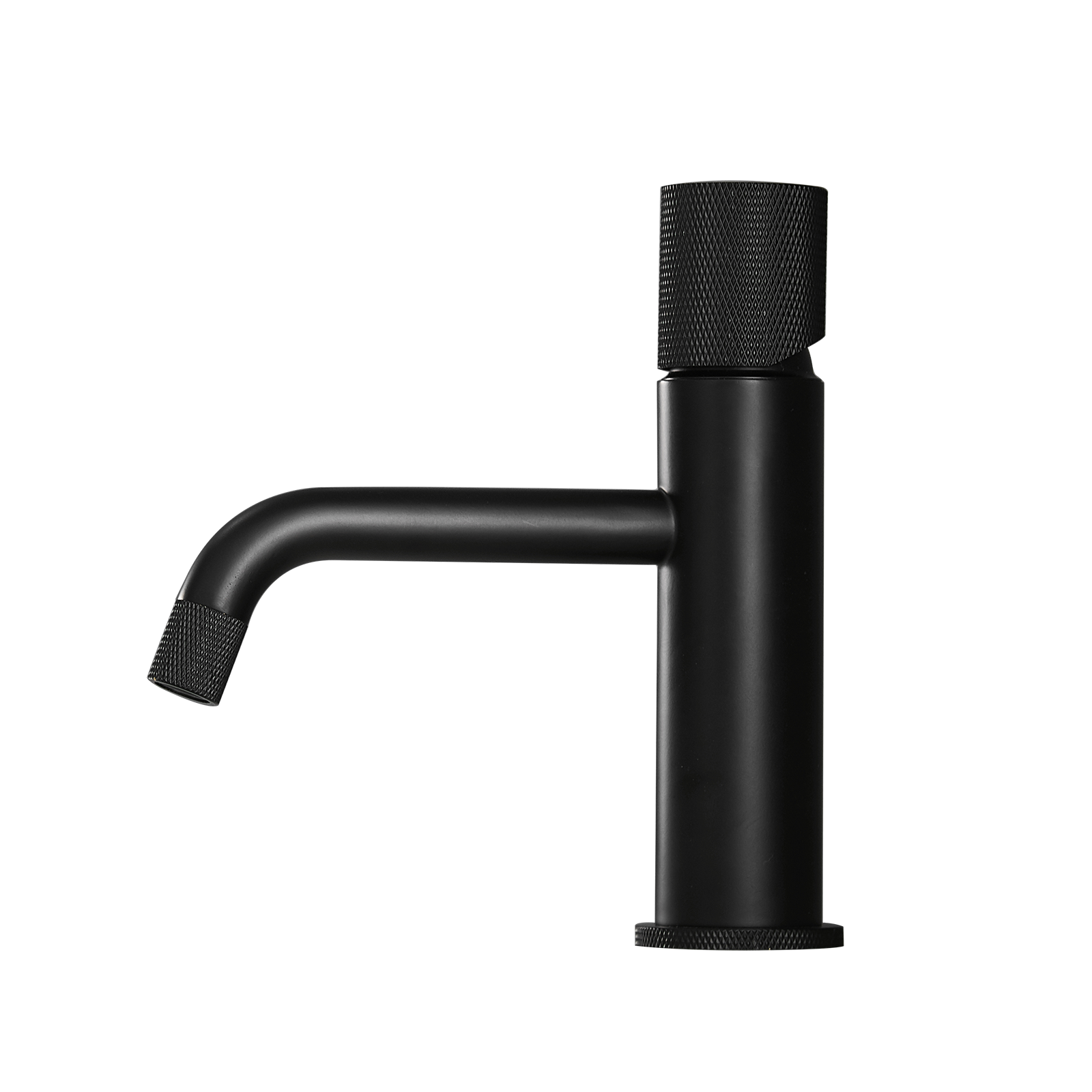 Single Hole Single Handle Bathroom Faucet Matte Black with Water Supply Lines Durable Modern Vessel Sink Faucet