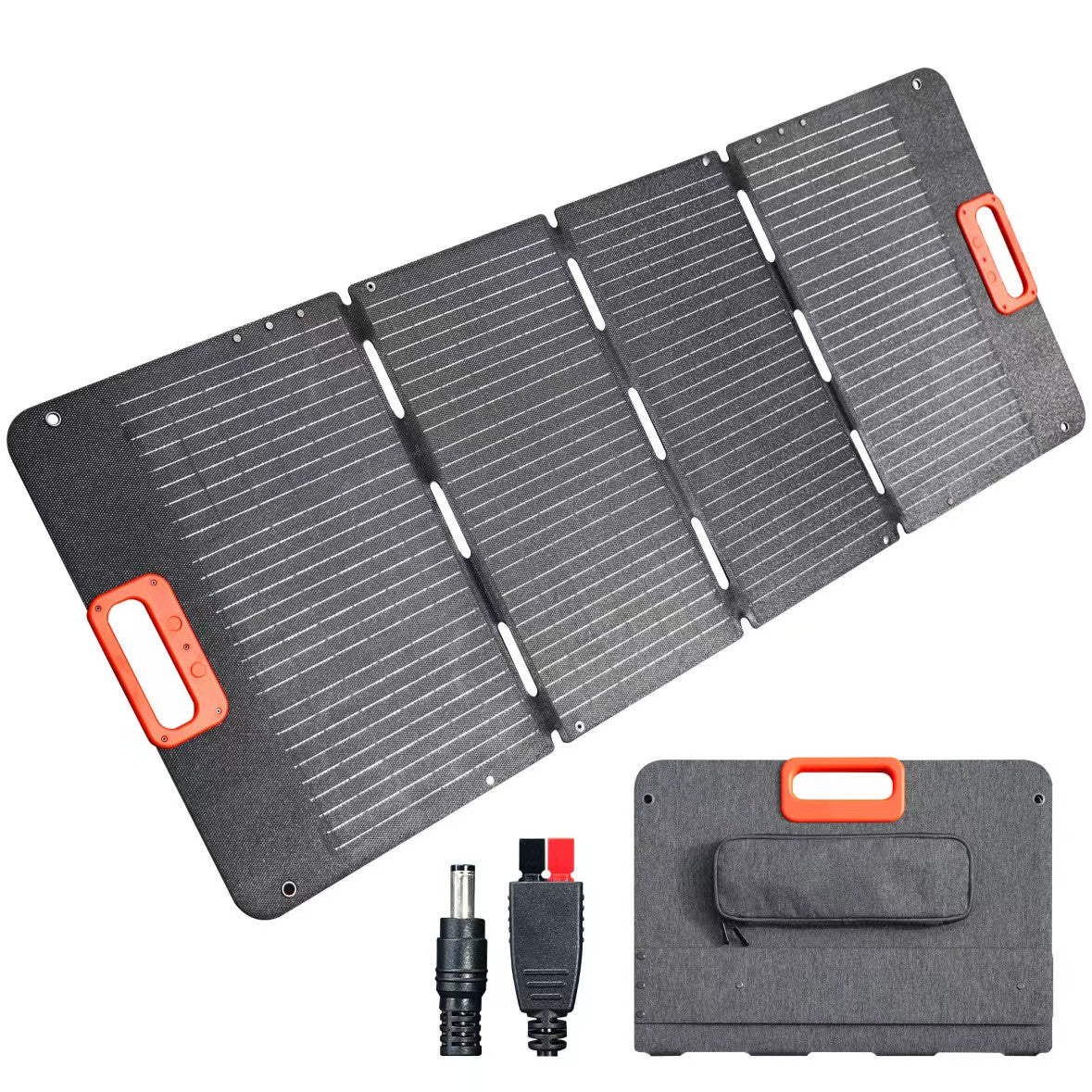 100W Portable Solar Panel with Foldable Design, IP67 Waterproof, High-Efficiency Monocrystalline for Power Stations