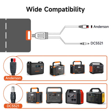 100W Portable Solar Panel with Foldable Design, IP67 Waterproof, High-Efficiency Monocrystalline for Power Stations