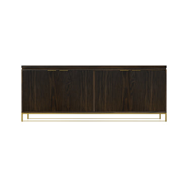 4-Door Long Sideboard Buffet Cabinet with Stainless Steel Legs