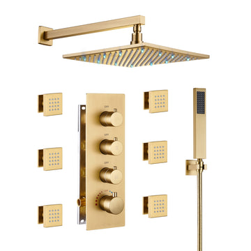 Brushed-Gold-Luxury-LED-Thermostatic-Shower-System-with-6-Body-Jets-Rain-Ceiling-Shower-Head-with-Handheld-Sprayer