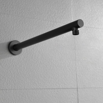 Black Shower Arm 1/2NPT Thread SUS304 Concealed Installation Stable Base