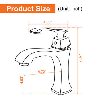 1.2 GPM Single Handle Single Hole Bathroom Faucet with Water Supply Hose and Mounting Hardware in Brushed Nickel