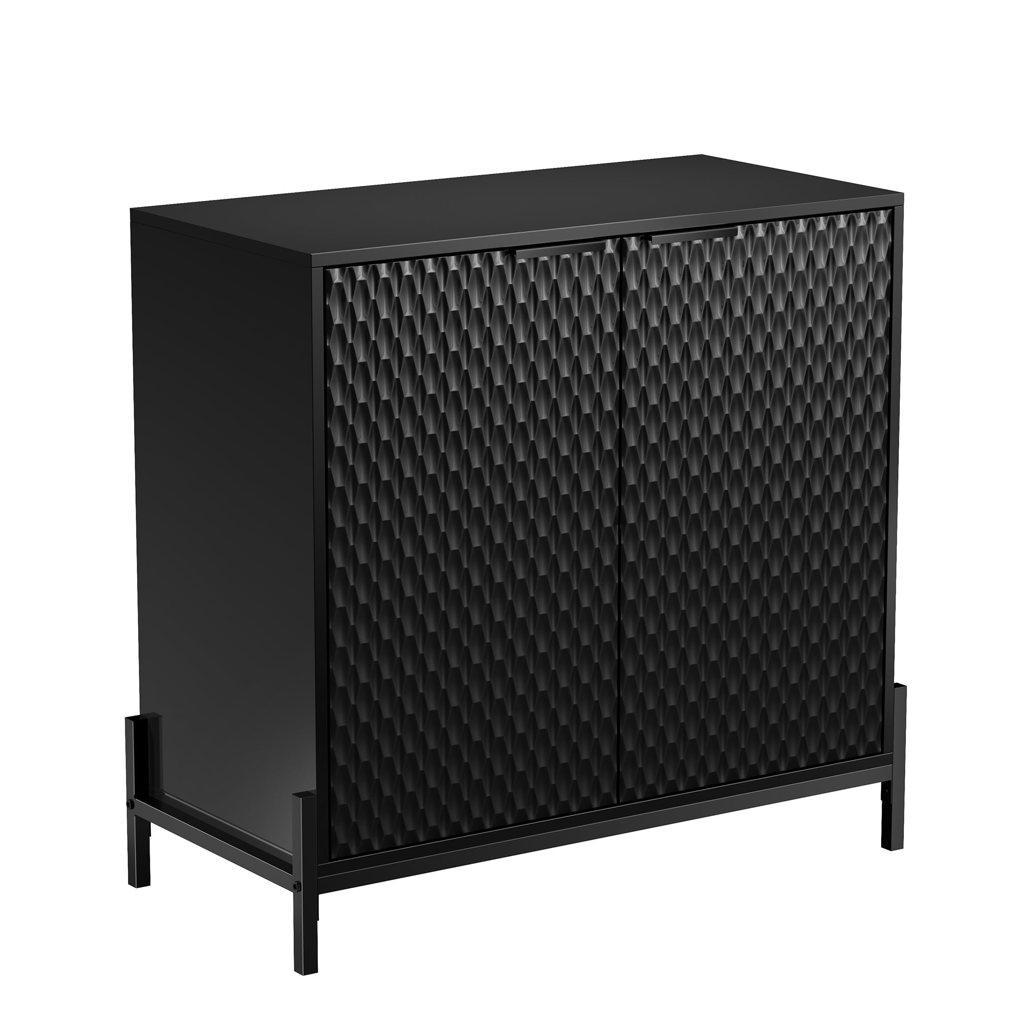 Modern Storage Cabinet with Adjustable Shelves, Accent Cabinet with 2 Doors, Decorative Cabinets for Living Room, Kitchen, Office