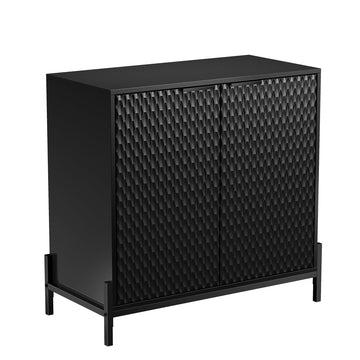 Modern Storage Cabinet with Adjustable Shelves, Accent Cabinet with 2 Doors, Decorative Cabinets for Living Room, Kitchen, Office