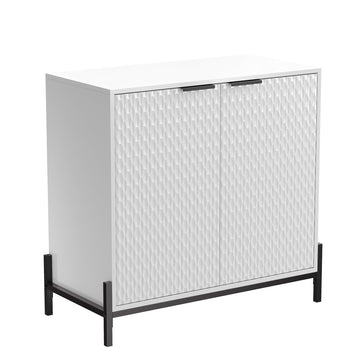 Modern Storage Cabinet with Adjustable Shelves, Accent Cabinet with 2 Doors, Decorative Cabinets for Living Room, Kitchen, Office