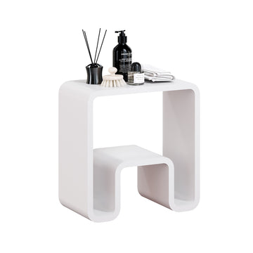 2-Tier Waterproof Shower Bench Bath Stool Bath Spa Stool
