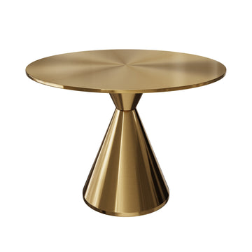 Round Gold Stainless Steel Dining Table