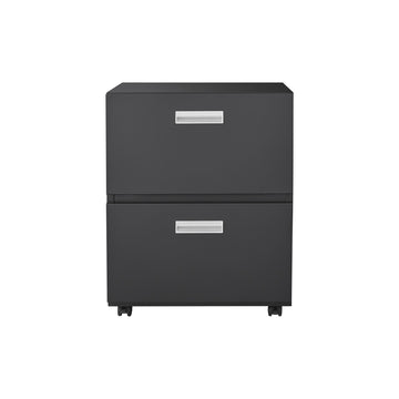 Office furniture Copier Cabinet black 2 drawer steel copier stand mobile pedestal File Cabinet