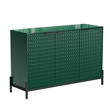 Modern Storage Cabinet with Adjustable Shelves, 49IN Accent Cabinet with 3 Doors, Decorative Cabinets for Living Room, Kitchen, Office