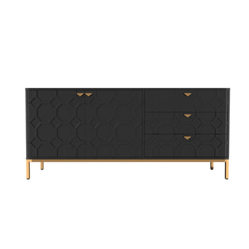 Stylish 2-Door and 3-Drawer TV Cabinet