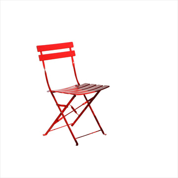 3-Piece Bistro Set, Folding Outdoor Patio Furniture Set with 2 Powder-Coated Steel Chairs & 1 Table