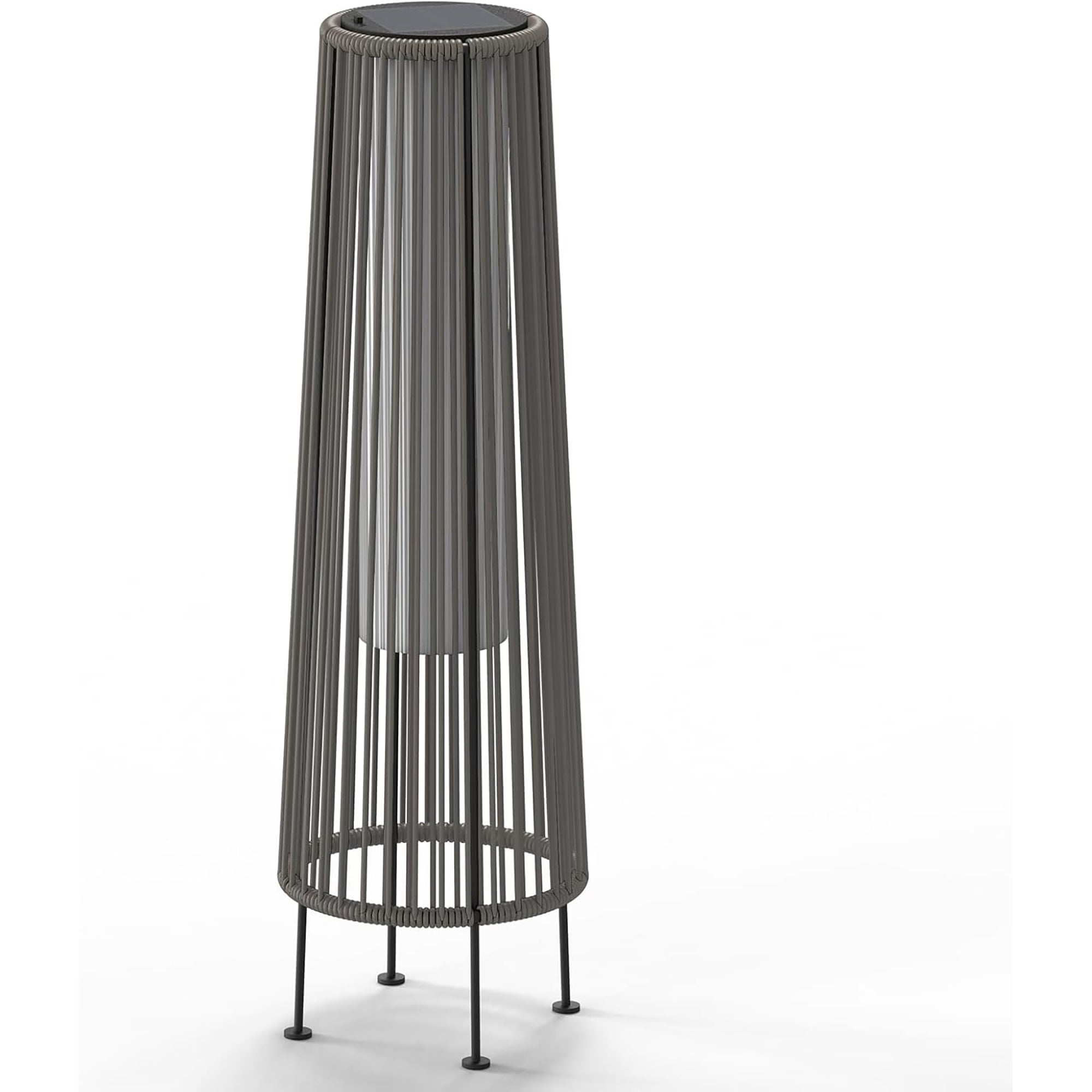 All-Steel Pull Rope Wicker Floor Lamp