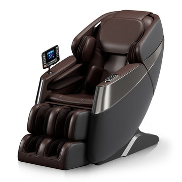 Massage Chair Full Body, 3D SL Track Zero Gravity Massage Chair Recliner with Calf and Foot Rollers, AI Voice Control, LCD Screen, Quick Access Buttons