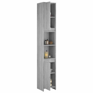 72.2 Tall Modern Bathroom Cabinet  with Open Shelves & 2 Doors for Laundry Rooms or Washrooms