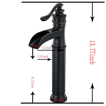 Single Hole Single-Handle Vessel Bathroom Faucet in Oil Rubbed Bronze