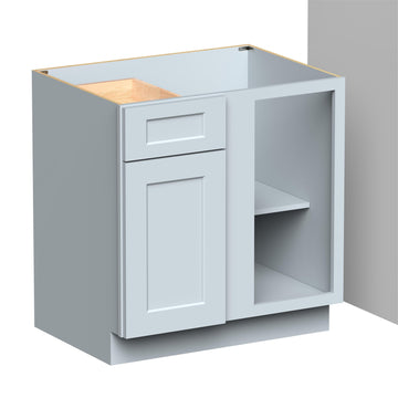 BLIND CORNER BASE W33 in. X H 34.5 in. X D24 in. (DOVE GREY)
