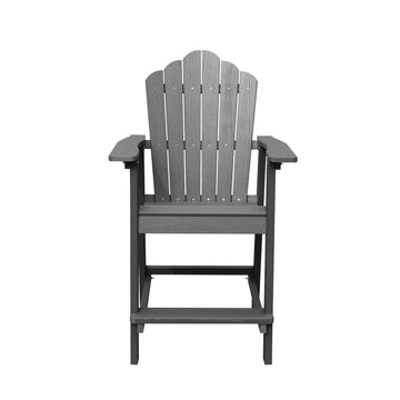 Tall Adirondack Chair Patio Chairs Adirondack Barstools Outdoor Chairs Outdoor Furniture Balcony Chairs for Backyard Garden Patio, Grey