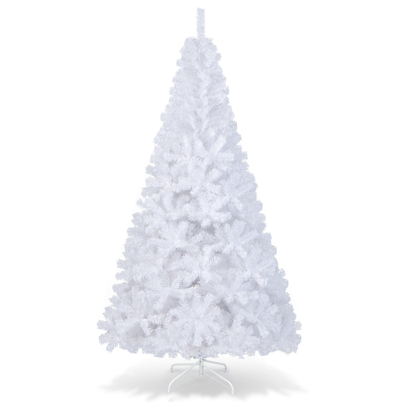 7 ft White Easy Setup Christmas Tree with Solid Metal Legs