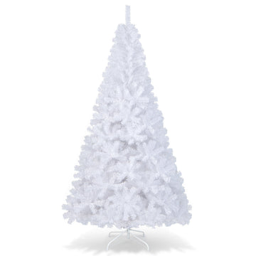 7 ft White Easy Setup Christmas Tree with Solid Metal Legs