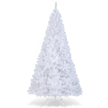 8 ft White Easy Setup Christmas Tree with Solid Metal Legs
