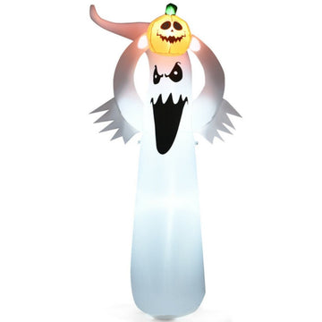 6ft Tall Halloween Decoration Spooky LED Ghost with Pumpkin
