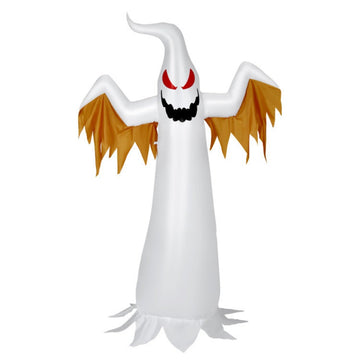 8FT Spinning LED Ghost Halloween Inflatable Scary Yard Decoration with Flaming Light Effect