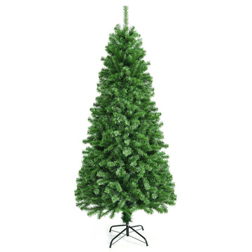 7 ft Pre-lit Multi-Color Fiber Optic Artificial Spruce Christmas Tree
