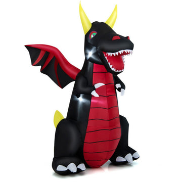 8FT Inflatable LED Fire Dragon for Halloween