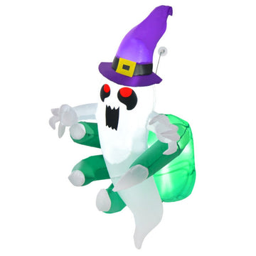 3.6FT Halloween Inflatable Decoration Spooky Glowing Window Ghost
