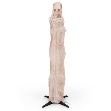 6FT Scary Halloween Animated Standing Mummy with LED Red Glowing Eyes
