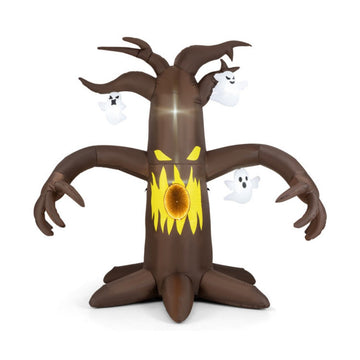 7.8ft Easy to Set Up Scary Inflatable Halloween Tree with Ghosts