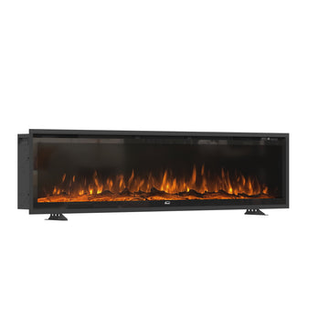 72 in. Wall Mounted Standing Electric Heater Electric Fireplace in Black