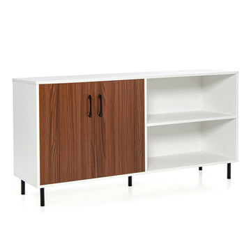 White Modern Multi-Use Sideboard Cabinet with Storage