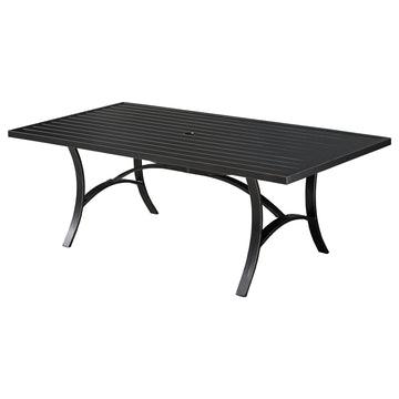 Aluminum Outdoor Dining Table with 1.9-Inch Umbrella Hole for Patio