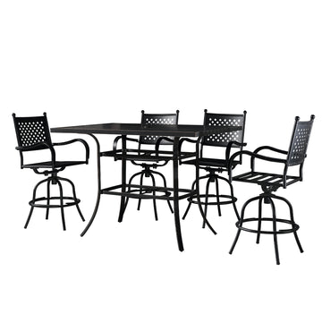 Aluminum Outdoor Dining Table with 1.9-Inch Umbrella Hole 60”x40” Size