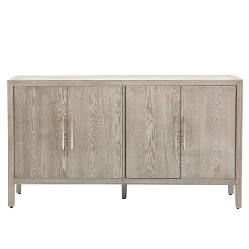 Storage Cabinet Sideboard Wooden Cabinet with 4 Metal handles, 4 Shelves and 4 Doors for Hallway, Entryway, Living room