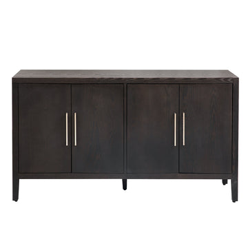 Storage Cabinet Sideboard Wooden Cabinet with 4 Metal handles, 4 Shelves and 4 Doors for Hallway, Entryway, Living room