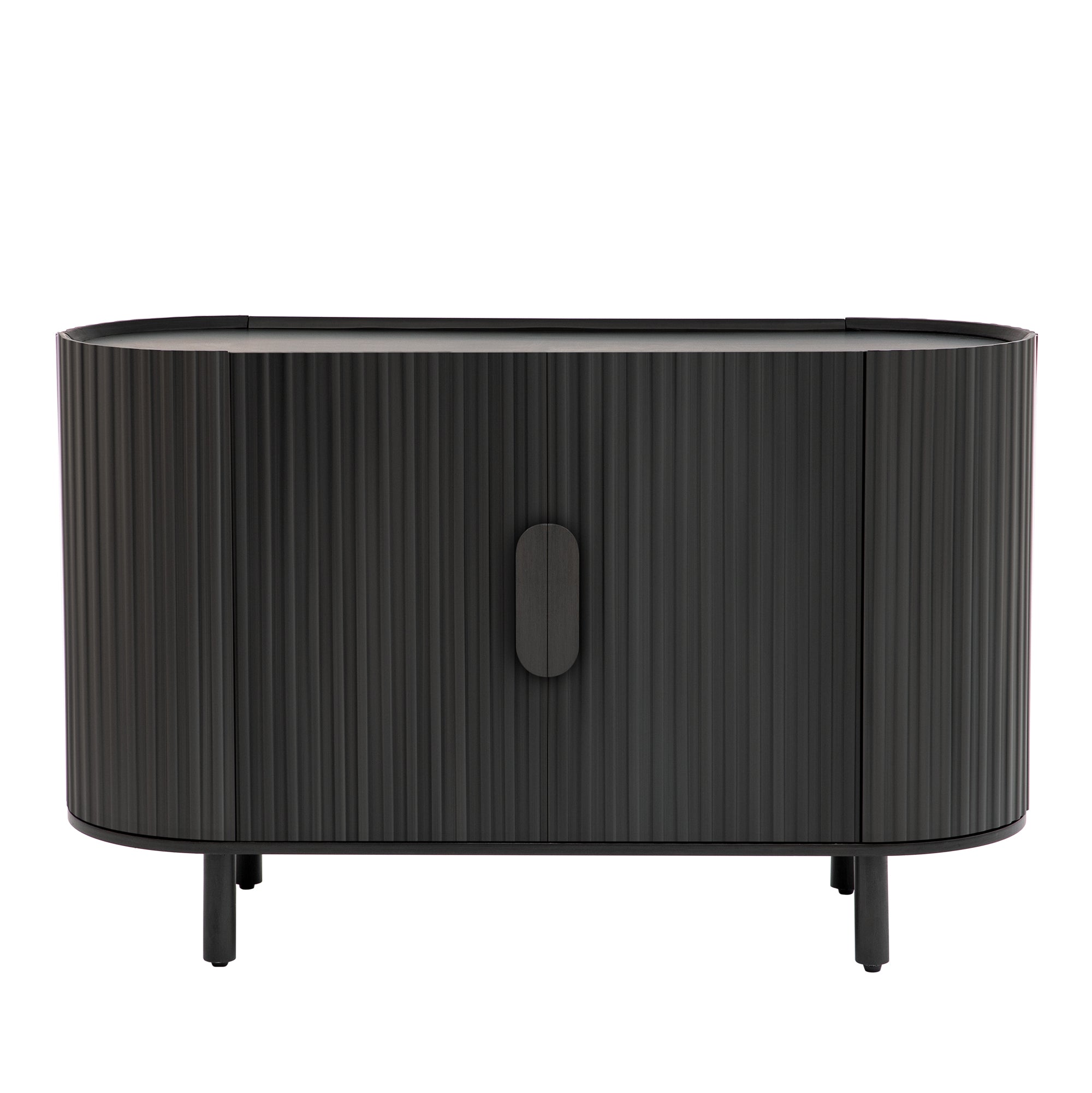 Curved Design Light Luxury Sideboard with Adjustable Shelves, Suitable for Living Room, Study and Entrance