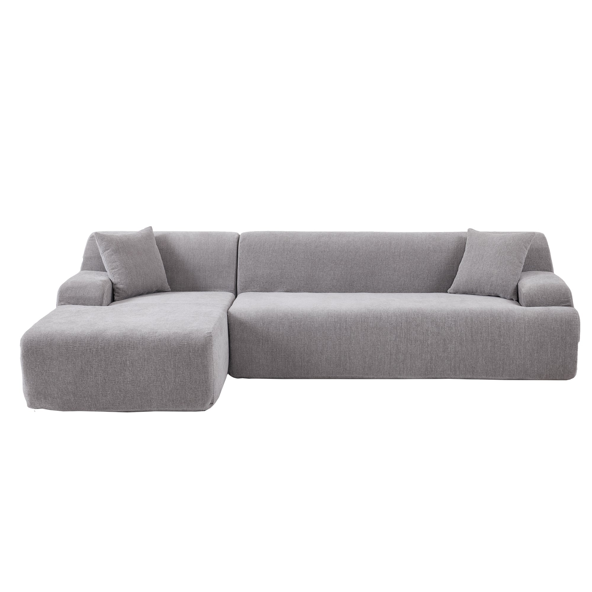Modern Large L-Shape Modular Sectional Sofa for Living Room, Bedroom, Salon, 2 Piece Free Combination, Simplified Style