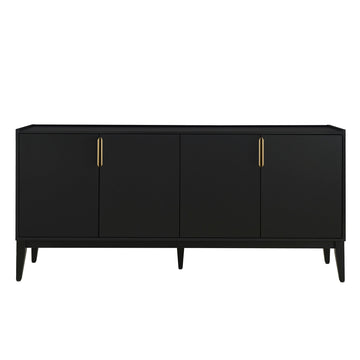 Storage Cabinet Sideboard Wooden Cabinet with 4 Doors for Hallway, Entryway, Living Room, Adjustable Shelf